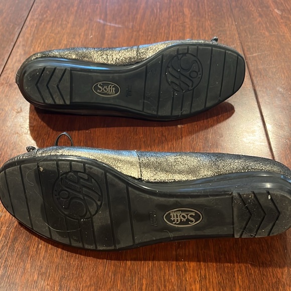 Soffit Pewter metallic cap toe ballet flats - Picture 2 of 4